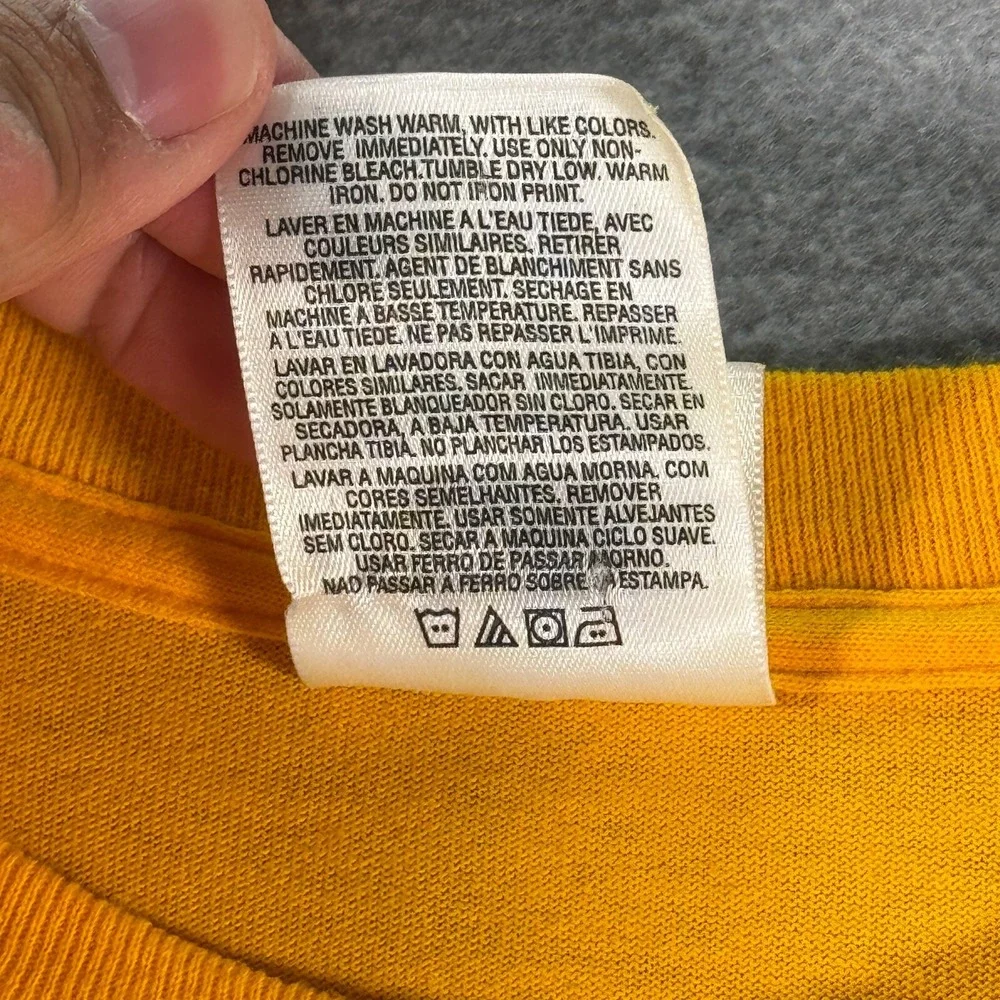 Vintage Adidas‎ Athletic Tradition T-Shirt Mens 2XL Yellow USA Graphic Comfort